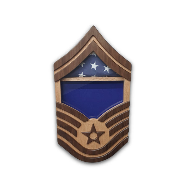 USAF SMSgt Shadow Box - American Made - Veteran Built™ - Legacies of ...
