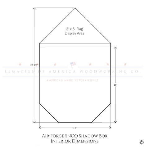 Shadow Box Depth Air Force SNCO Military Retirement Shadow Box - Walnut - Legacies of ...