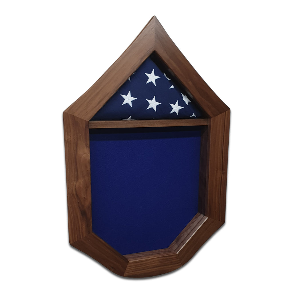U.S. Air Force SNCO Military Retirement Shadow Box. Walnut Hardwood. Legacies of America Woodworking Co.