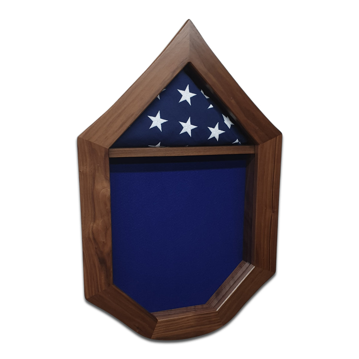 U.S. Air Force SNCO Military Retirement Shadow Box. Walnut Hardwood. Legacies of America Woodworking Co.