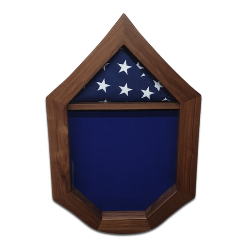 U.S. Air Force SNCO Military Retirement Shadow Box. Walnut Hardwood. Legacies of America Woodworking Co.