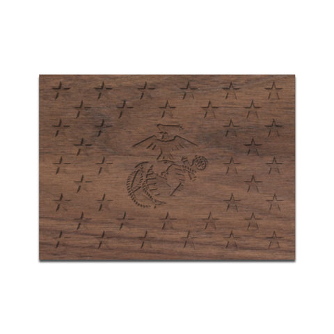 CNC rendering of U.S. Marine Corps Eagle, Globe and Anchor engraving option