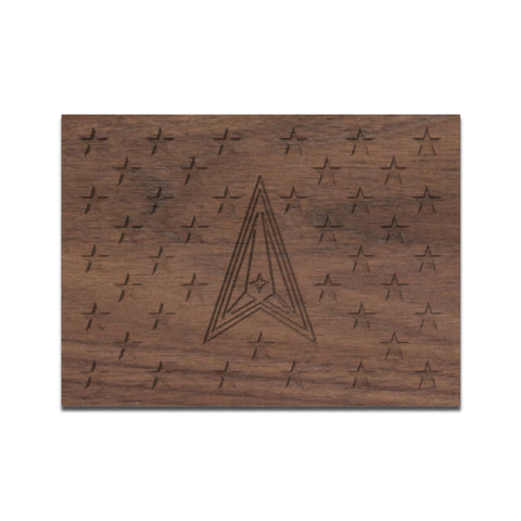 CNC rendering of U.S. Space Force star engraving option