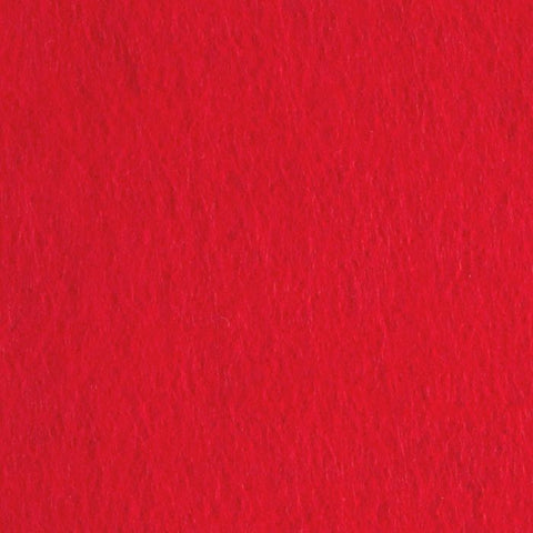 Close-up view of red felt material used for the shadow box backer board