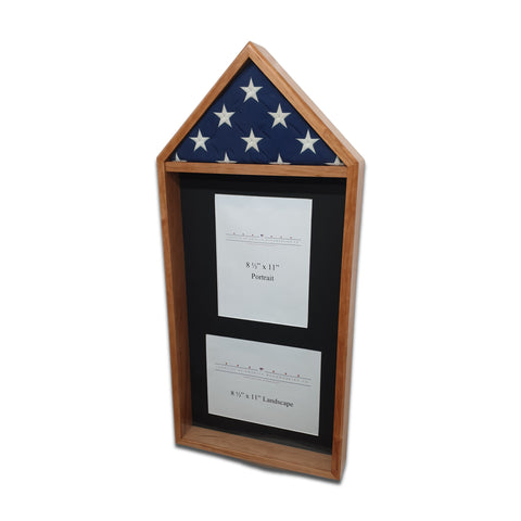 Cherry 3'x5' Flag & Two Certificates Display Case