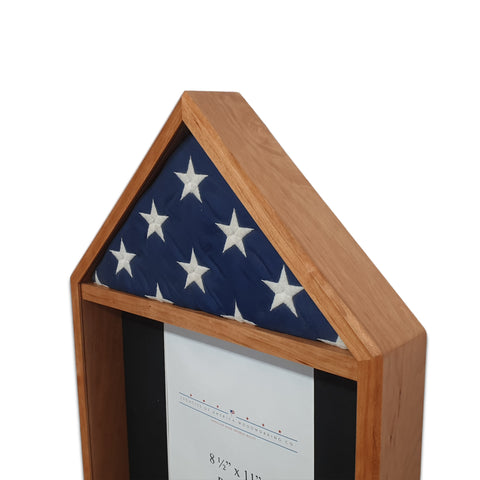 Cherry 3'x5' Flag & Two Certificates Display Case