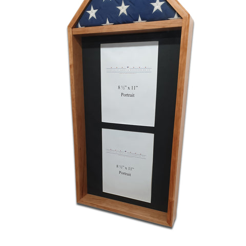 Cherry 3'x5' Flag & Two Certificates Display Case
