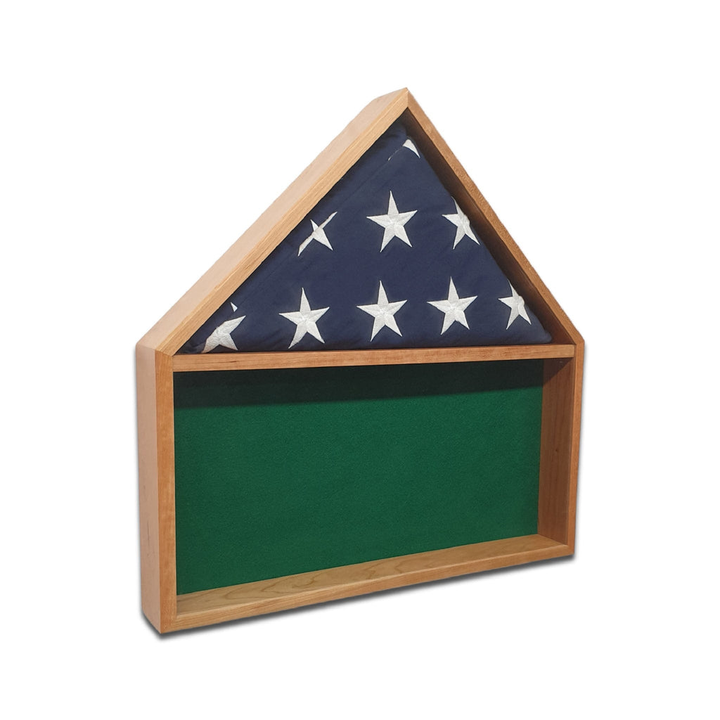 Cherry Burial Flag Shadow Box