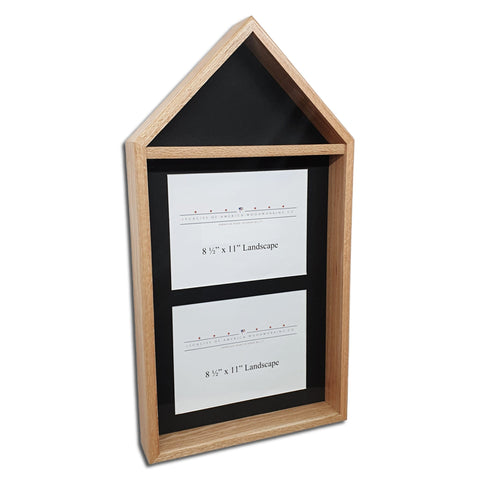 Oak 3'x5' Flag & Two Certificates Display Case