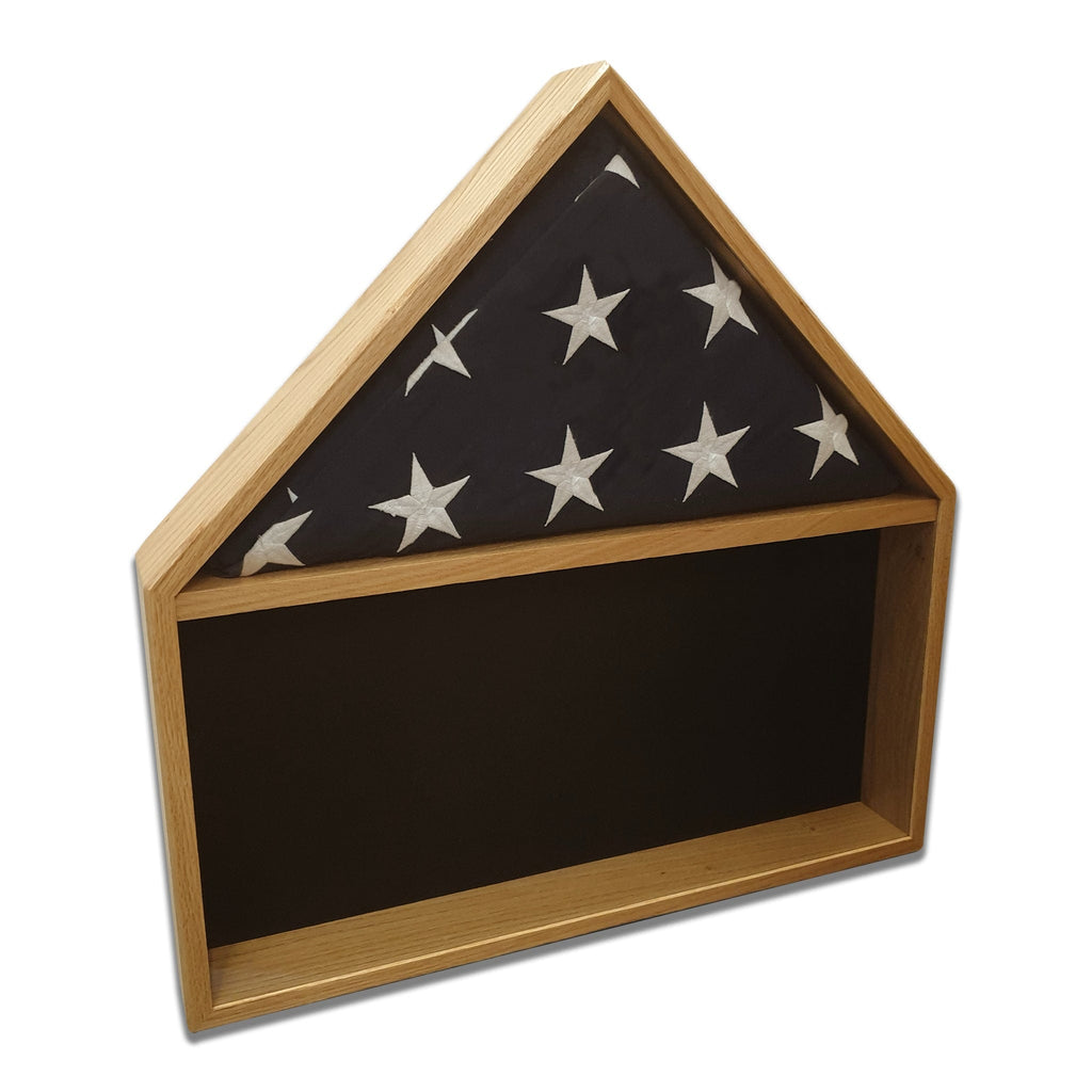 Oak Burial Flag Shadow Box