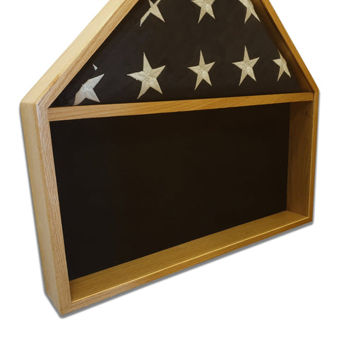 Oak Burial Flag Shadow Box