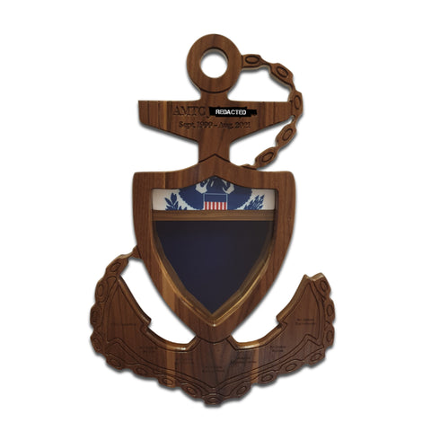 Coast Guard Chief Petty Officer (CPO) Anchor Shadow Box