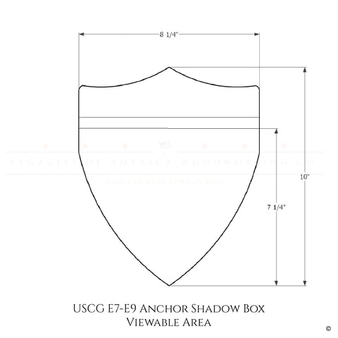 Coast Guard Senior Chief Petty Officer (SCPO) Anchor Shadow Box