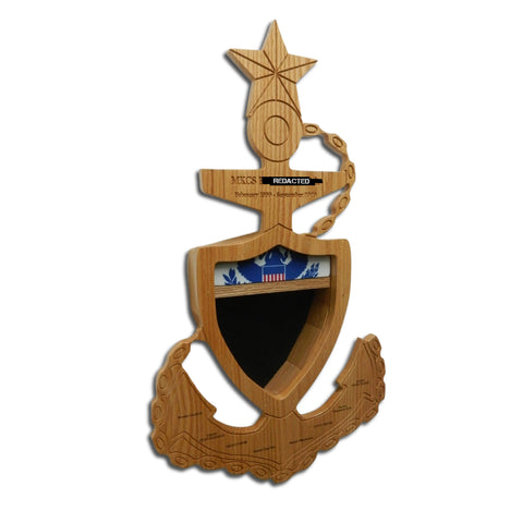 Coast Guard Senior Chief Petty Officer (SCPO) Anchor Shadow Box