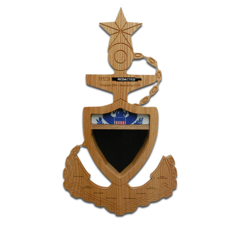 Coast Guard Senior Chief Petty Officer (SCPO) Anchor Shadow Box