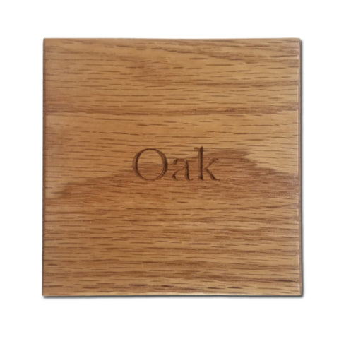 Natural grain and color of American Red Oak hardwood used for the display case