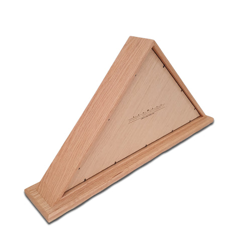 Rear view of Oak burial flag display case with removable back panel installed